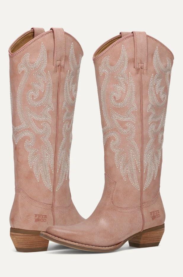image:imageFRYE AND CO Irlene Tall Deco StitchDusty Pink 1