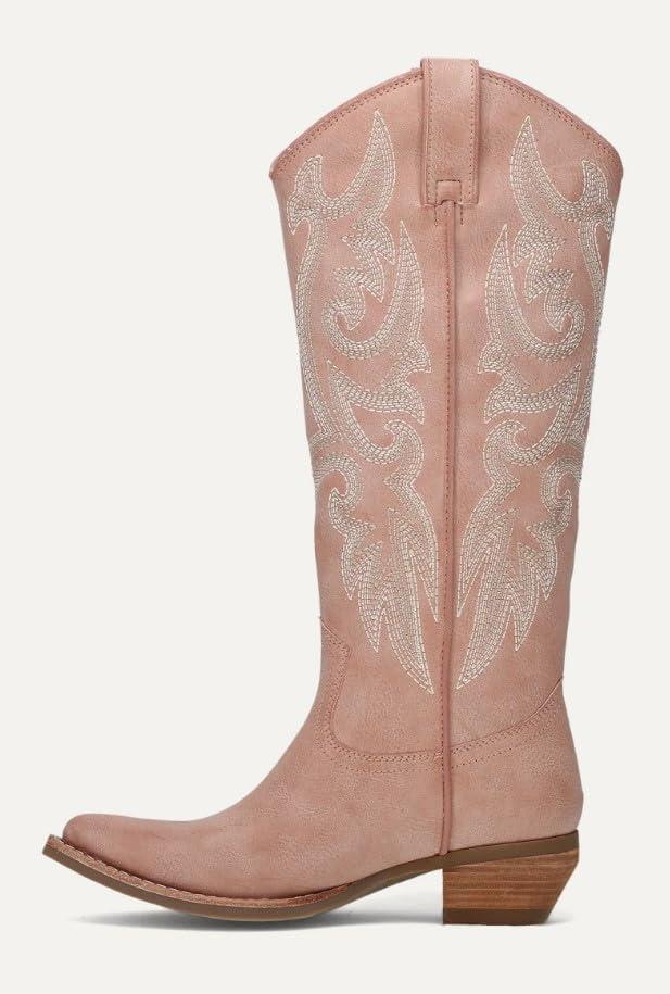 image:imageFRYE AND CO Irlene Tall Deco StitchDusty Pink 1