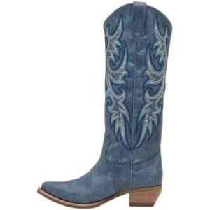 FRYE AND CO. Irlene Tall Deco Stitch(Denim Blue)